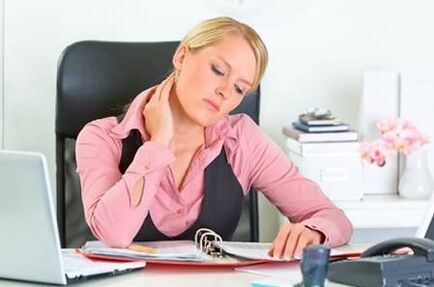 The cause of the cervical osteochondrosis